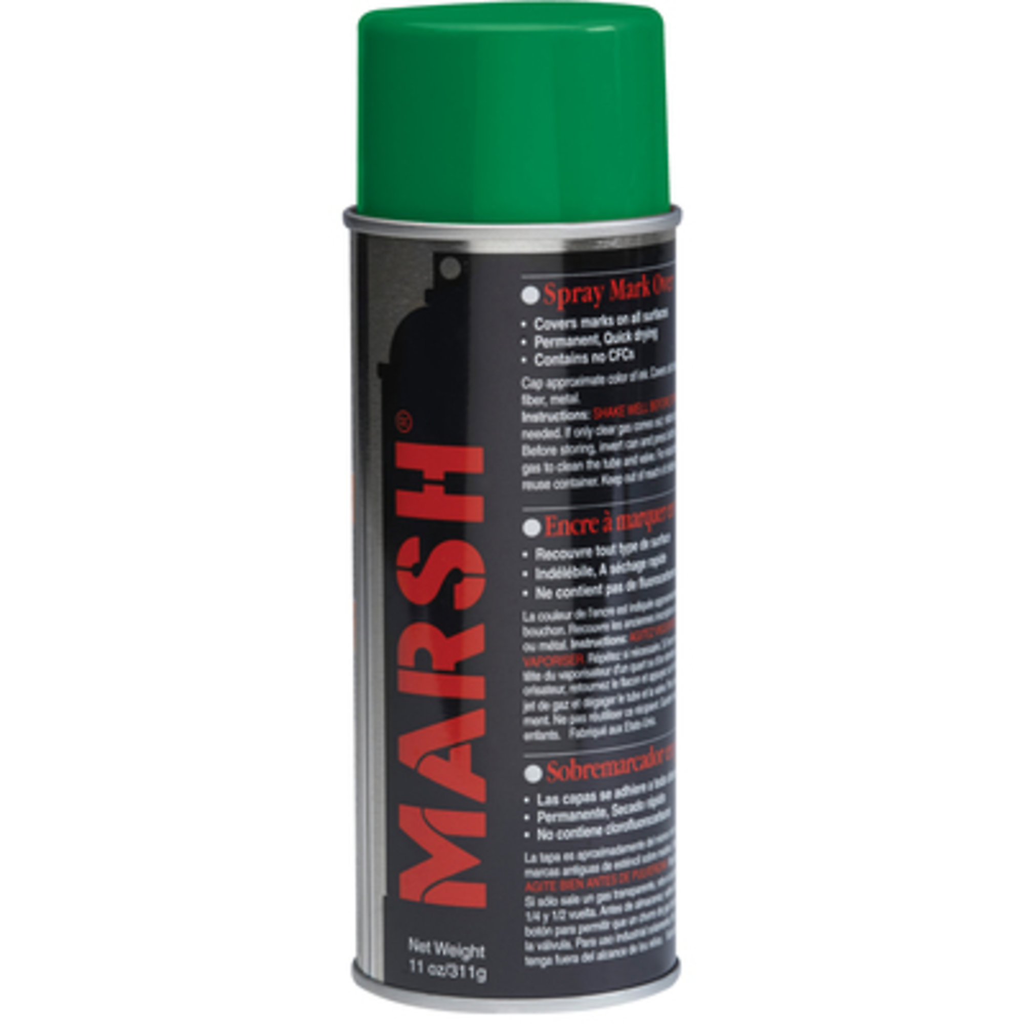 Marsh Green Spray Stencil Ink - 11 Oz. Per Can, 12 Pcs, Permanent, Waterproof, Model# STSGRE